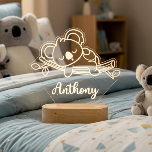 Personalized Koala Night Light – Custom LED Lamp for Kids - Picture 8 of 8